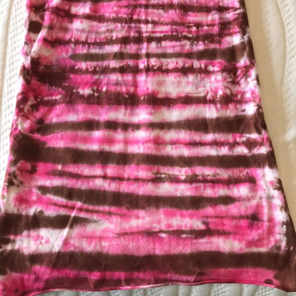 NWT Shining Shakti Organic Cotton Scarf. Pink, Brown & White. - Picture 3 of 15